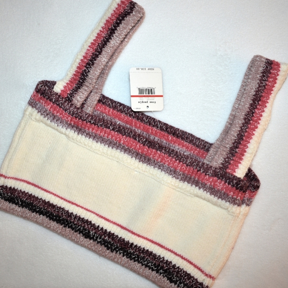 Last 1! FP In The Sun Sweater Knit Bralette Ivory - Picture 9 of 12